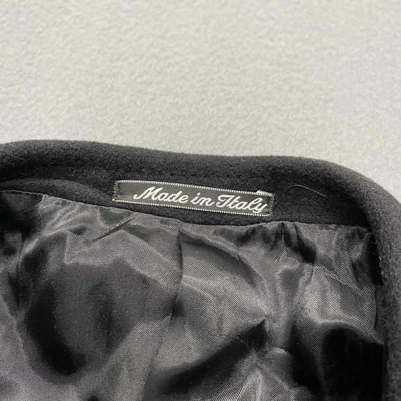 Giorgio Armani Mens Black Virgin Wool Cashmere Blend Overcoat Made in Italy 42R - Picture 8 of 16